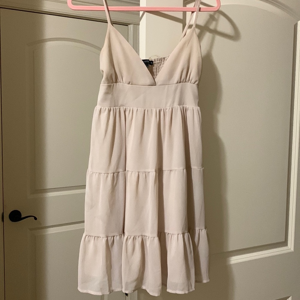 Cream mini 3 tier dress!